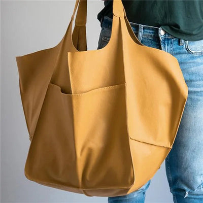 JansenStyle™ Xylia | Nieuwe oversized handgemaakte vegan leren handtas